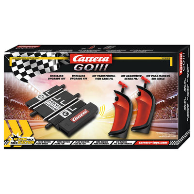 Carrera - 20061676 GO!!! Wireless Upgrade Kit (Juni) | Kabellose Handregler für GO!!! Rennbahnen | Enthält Wireless Anschlussschiene & 2 Handregler | Verbesserter Komfort & Bewegungsfreiheit