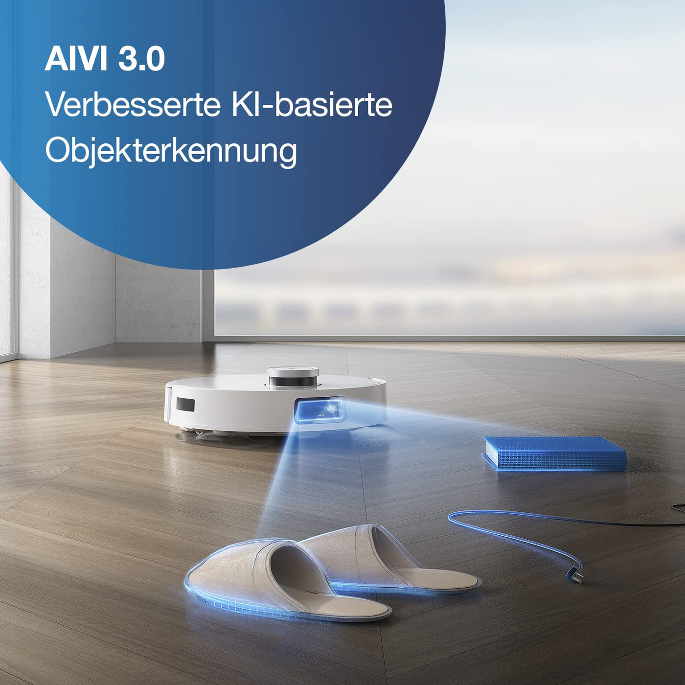 ECOVACS DEEBOT T10, Staubsaugerroboter mit vibrierenden Wischplatten (OZMO 3.0), 3000PA Saugstärke, Hinderniserkennung mit KI (AIVI 3.0), 3D-Kartierung, 5200 mAh Akku, YIKO Sprachassistent