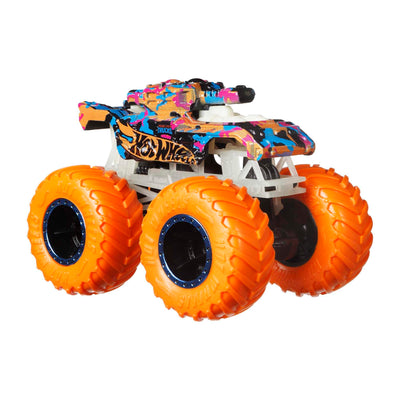 Hot Wheels Monster Trucks - Multipack mit Leuchteffekt im Dunkeln, 10 Fahrzeuge im Maßstab 1:64, 5 Monster Trucks und 5 Fahrzeuge für Sammler und Kinder, HCB57