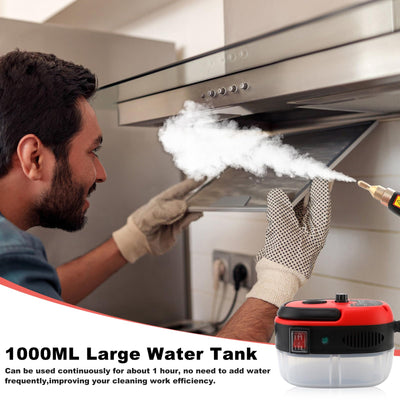 2500W Dampfreiniger, Handdampfreiniger für die Reinigung mit 6 Bürstenköpfen, 6 Geschwindigkeiten, hoher Druck, Temperatur, tragbarer Dampfreiniger für Polstermöbel, Küche, Möbel, Badezimmer, Auto