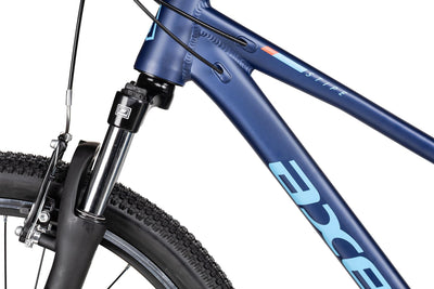 Axess Stipe 26 | Jugend-Mountainbike | MTB-Hardtail | 14-Gang Schaltung | Felgenbremsen, Farbe:Dark Blue matt/Blue red, Rahmengröße:33 cm