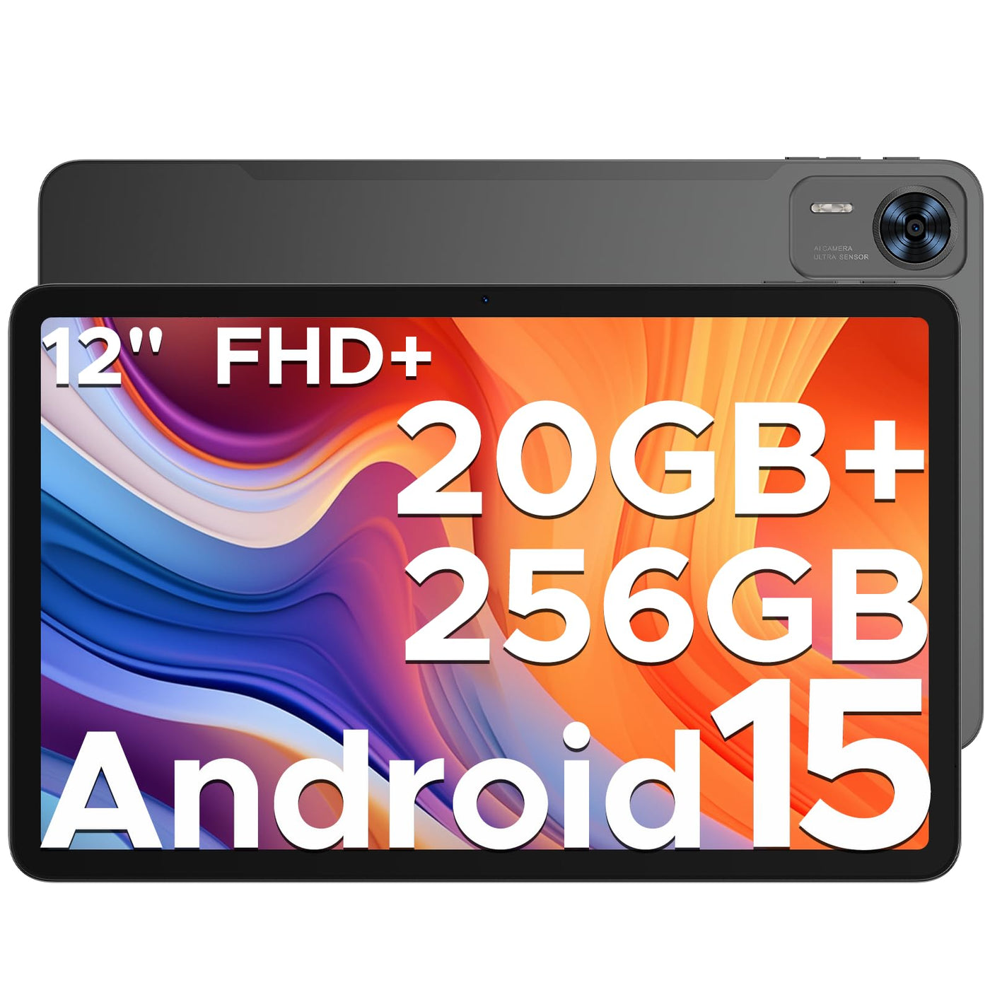 DOOGEE T36 Android 15 Tablet 12 Zoll, 32GB+256 GB/2TB TF, 2,4K 90Hz Display Tablet mit SIM Card Slot, WidevineL1, T620 Octa-Core, 8800mAh Tablets, Dual 4G LTE+5G WiFi, Face ID/BT5.0/OTG