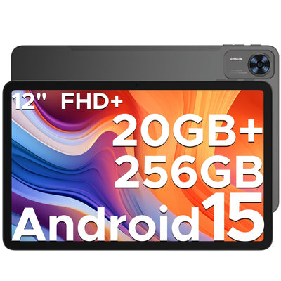 DOOGEE T36 Android 15 Tablet 12 Zoll, 32GB+256 GB/2TB TF, 2,4K 90Hz Display Tablet mit SIM Card Slot, WidevineL1, T620 Octa-Core, 8800mAh Tablets, Dual 4G LTE+5G WiFi, Face ID/BT5.0/OTG
