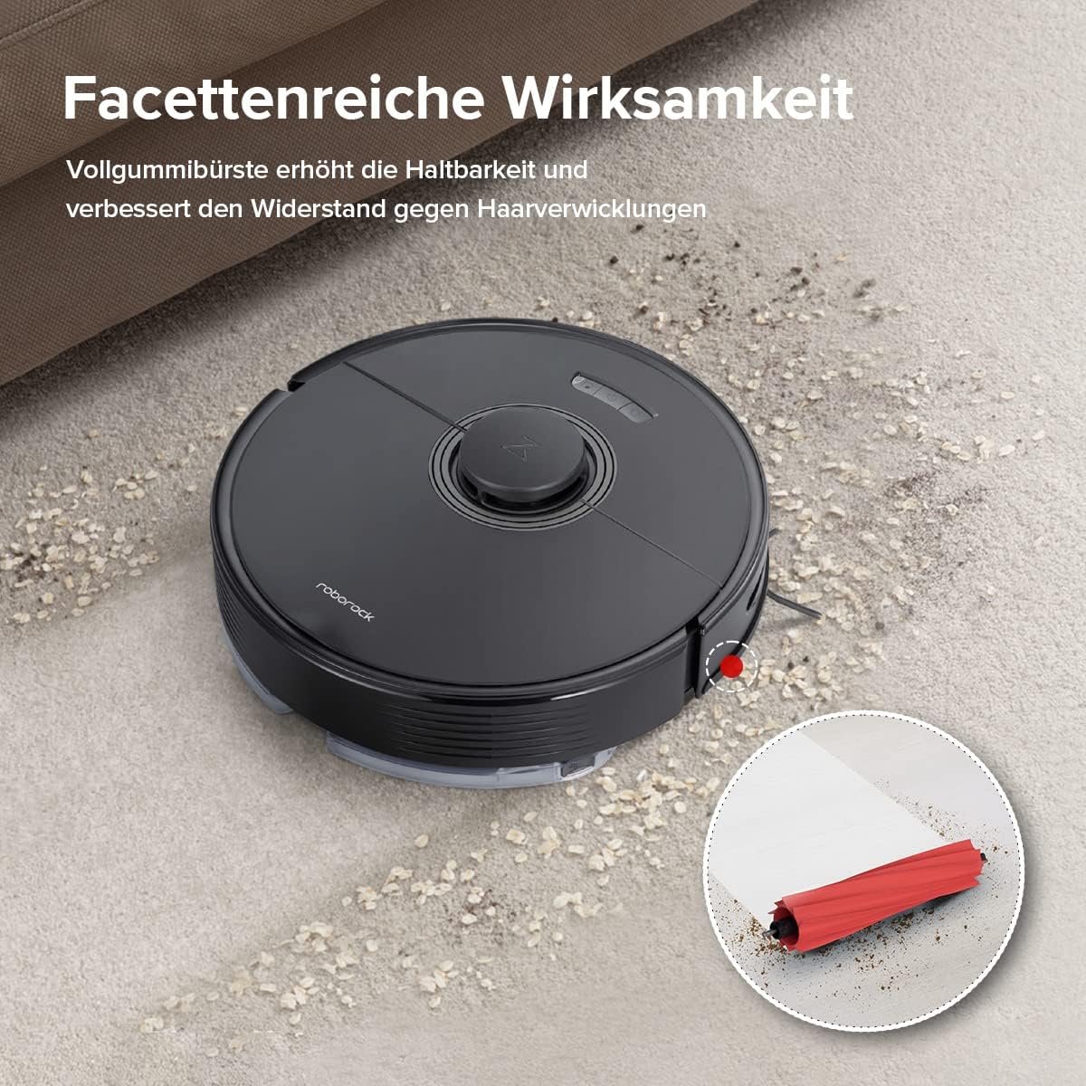 roborock Q7 Max Staubsauger, Roboter, 4200 Pa, 180 Minuten Akkulaufzeit, Roboter, selbstheilend, mit Lidar-Navigation, Kartografie, WiFi/APP/Alexa, Upgrade des S5 Max (schwarz)
