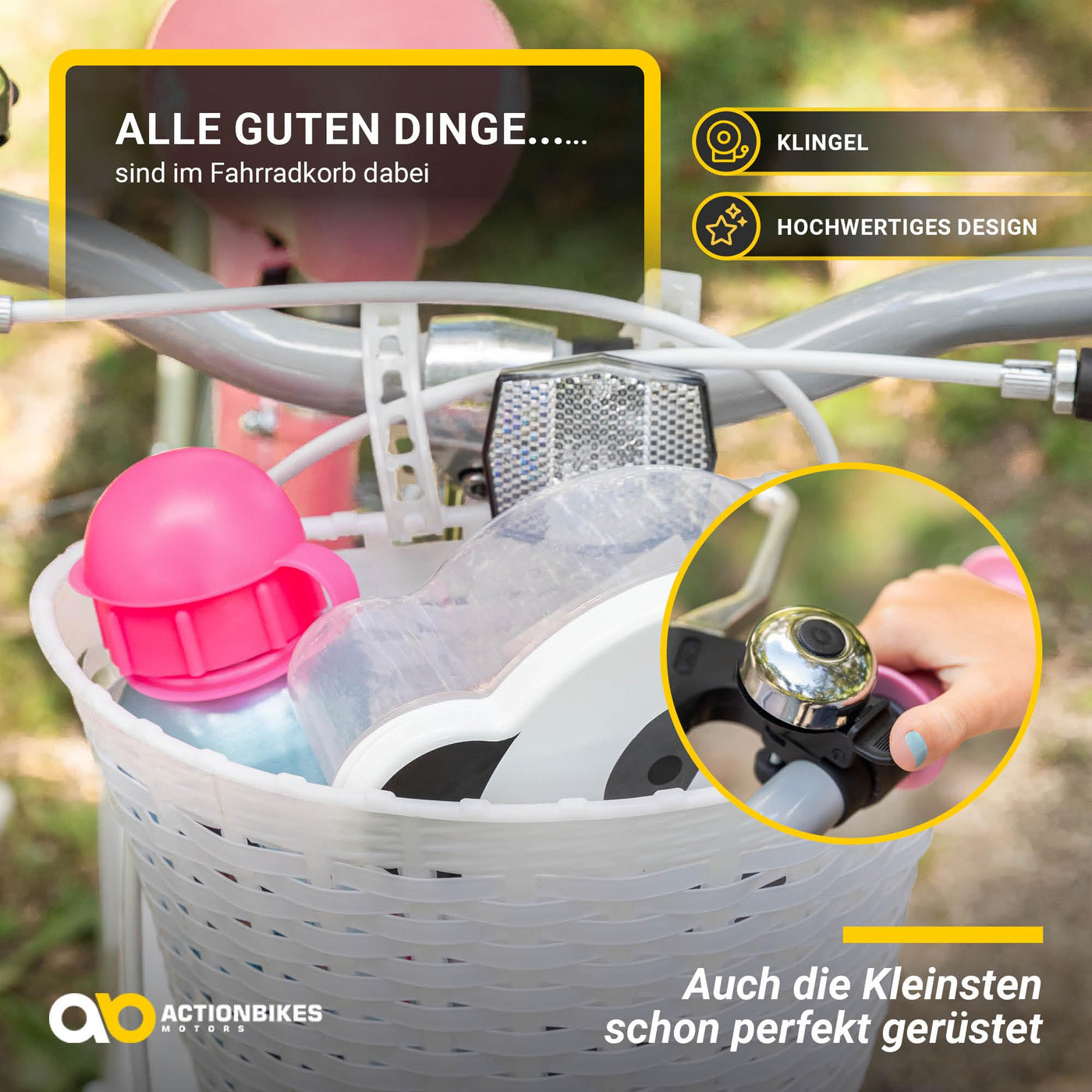 Actionbikes Kinderfahrrad Starlight | 20 Zoll - V-Brake Bremsen - Kinder Fahrrad für Mädchen - Von 6-9 Jahren - Kettenschutz - Stützräder - Kinderrad - Rosa (Starlight 20 Zoll)