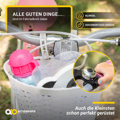 Actionbikes Kinderfahrrad Starlight | 20 Zoll - V-Brake Bremsen - Kinder Fahrrad für Mädchen - Von 6-9 Jahren - Kettenschutz - Stützräder - Kinderrad - Rosa (Starlight 20 Zoll)
