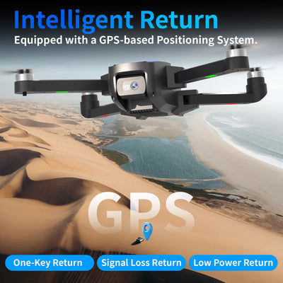 LE-IDEA GPS Drohne mit Kamera 4k, IDEA36LCD Klappbare Drohne mit LCD Bildschirm Bürstenloser Motor, Positionierung des Lichtstroms Kopflosen Modus Höhenhalt, FPV RC Quadrocopter für Anfänger