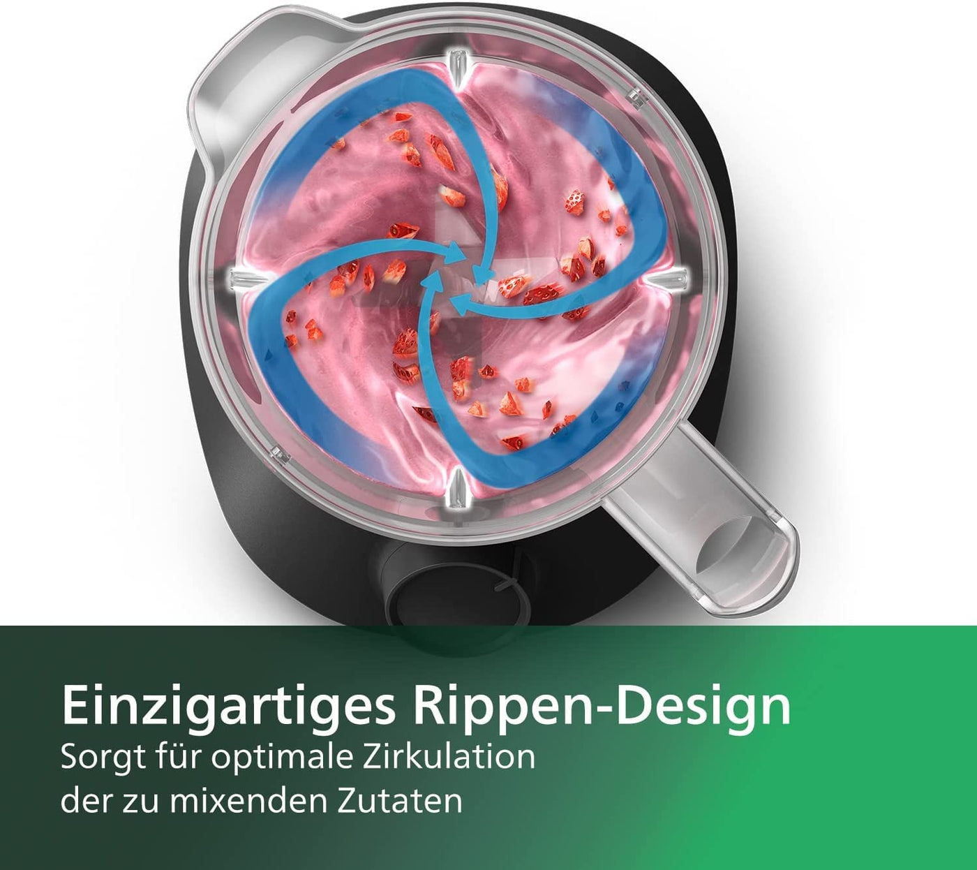 Philips HR2041/41 Standmixer (450 Watt, ProBlend-Technologie, 1,9 Liter Kunststoffbehälter, inkl. Trinkflasche) schwarz