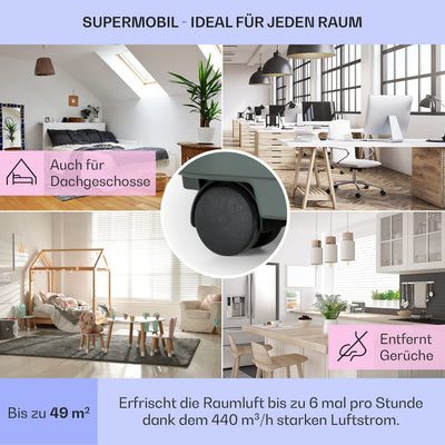 Klarstein Mobile Klimaanlage mit Abluftschlauch, 5-in-1 Klimagerät, Ventilator, Luftentfeuchter, Luftreiniger & Nachtmodus, App-Steuerung, Kleine & Portable Klimaanlage für Wohnung & Büro, 10000 BTU