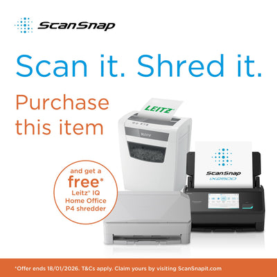 ScanSnap iX2500 Schwarz – Ultraschneller Duplex-Scanner mit 45 S./Min., 100-Blatt-ADF, 600 DPI, 5″ Touchscreen, WLAN/Bluetooth/USB-Konnektivität