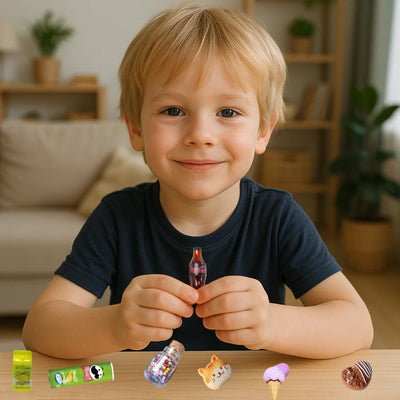 17-teiliges Miniatur Zubehör Set – Wichtel Zubehör Weihnachten – Puppenhaus & Wichteltür Deko – Mini Essen & Getränke aus Harz – 1:12 Maßstab für DIY & Miniaturwelt