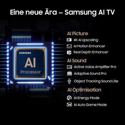 Samsung Neo QLED 4K QN85D Fernseher 55 Zoll, Samsung TV mit Neural Quantum 4K AI Gen2 Prozessor, Quantum-Matrix-Technologie, AI 4K Upscaling, Smart TV, KI TV, GQ55QN85DBTXZG, Deutsches Modell [2024]