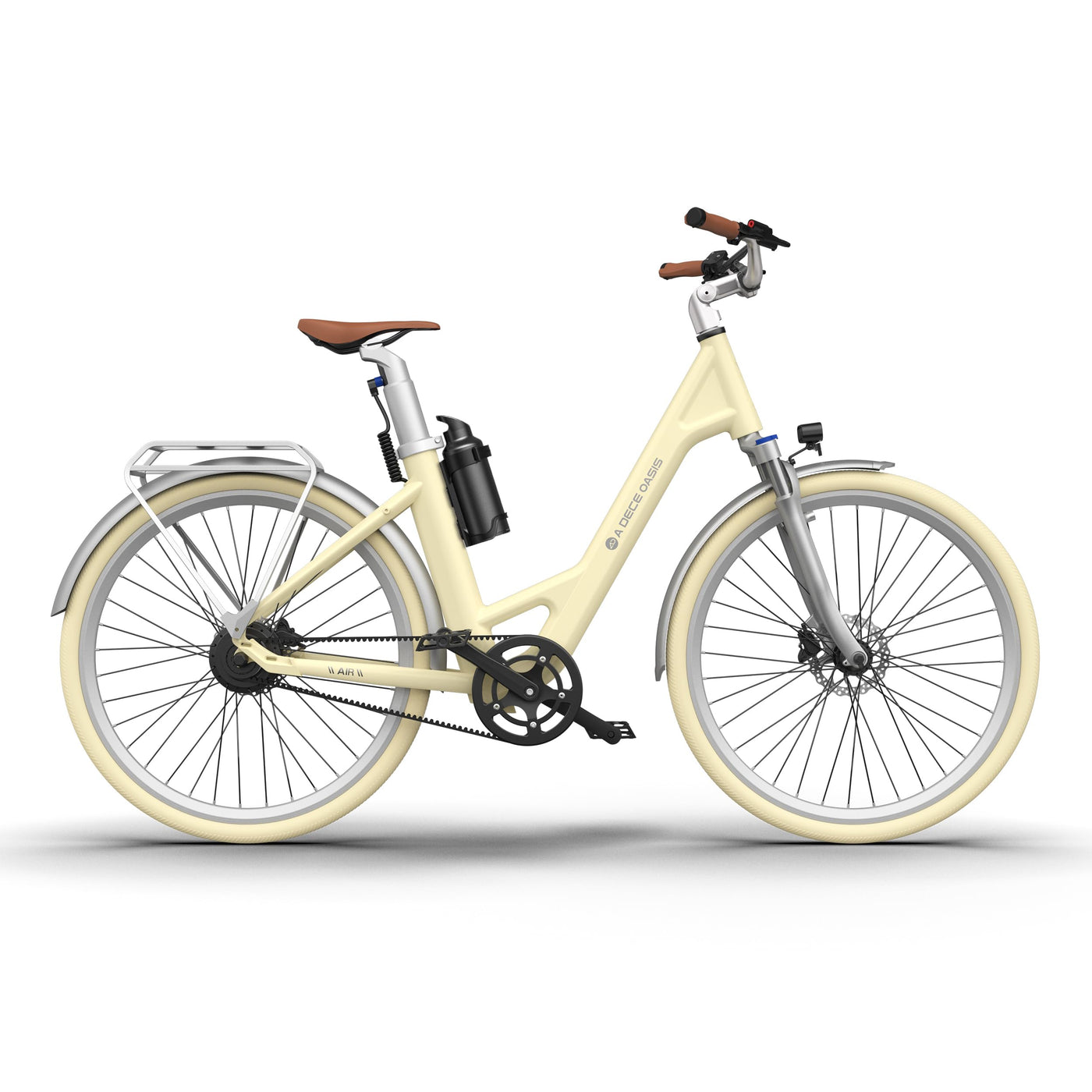 ADO E-Bike Air 28 Elektrofahrrad,Electric Bikes Pedelec Riemenantrieb,e Bike 28 Zoll,Momenten-Sensor,Heckmotor,345,00 Wh Akku,ebike Damen/Herren,Wasserkocher-Akku,Maximale Reichweite 160 KM (Yellow)