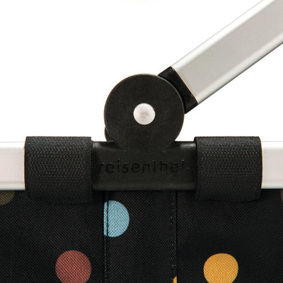 reisenthel carrybag in Dots – Stabiler Einkaufskorb mit viel Stauraum und praktischer Innentasche – Elegantes und wasserabweisendes Design