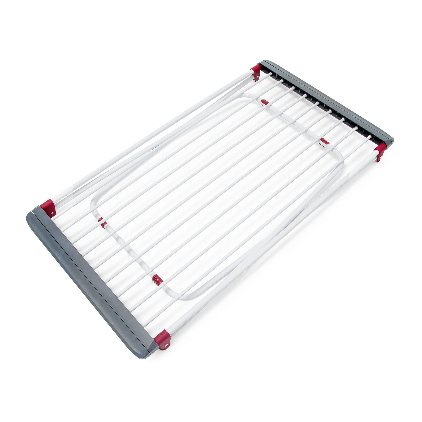 Relaxdays Trockenständer, ausziehbar, Eisen, Trockenlänge 18 m, Wäscheständer, HxBxT: ca. 91 x 199 x 63 cm, weiß