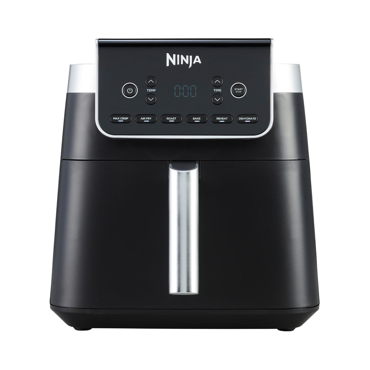 Ninja Air Fryer Heißluftfritteuse MAX PRO, 6,2L Airfryer, Antihaftbeschichtung, spülmaschinenfester Korb und Crisper Gittereinsatz, Fritteuse ohne Öl, digital, Kochen aus dem Gefrorenen, Grau, AF180EU
