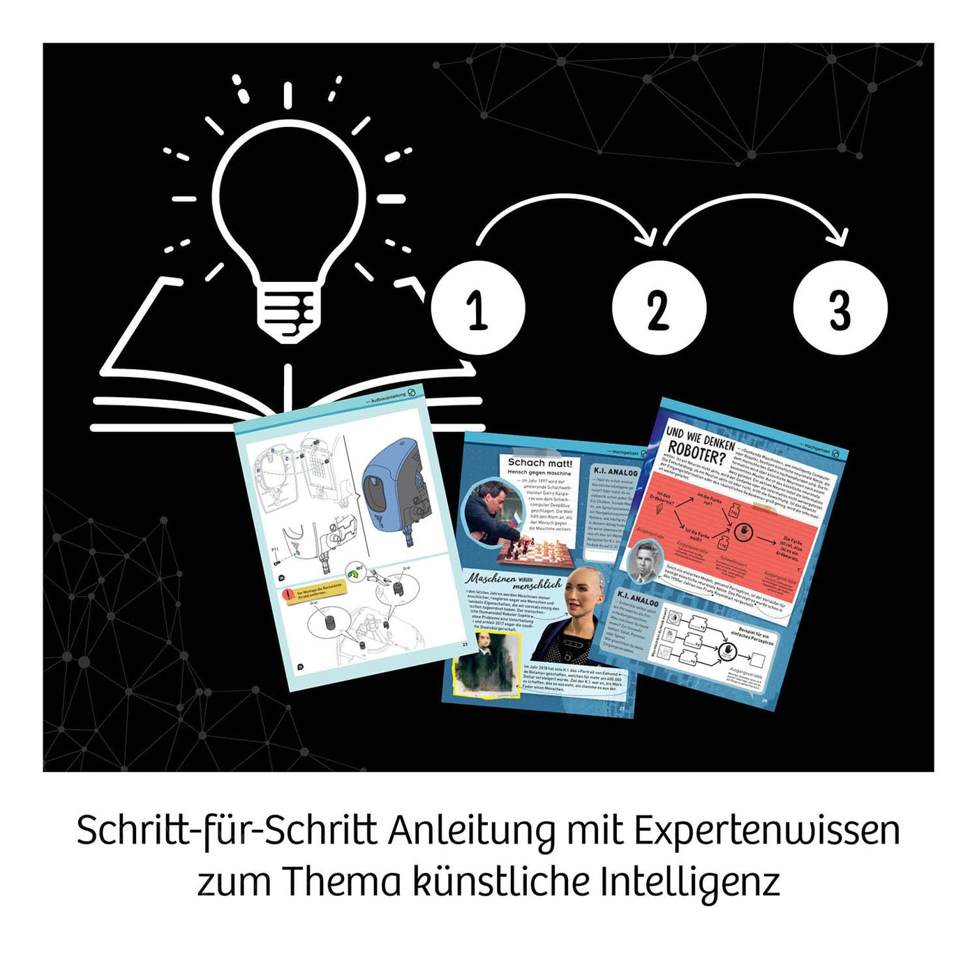 KOSMOS 620899 Miika K.I. Roboter, künstliche Intelligenz erleben und verstehen, trainiere ihn mit Gesten oder Stimme, innovativer Experimentierkasten für Kinder ab 10 Jahre, Roboter-Spielzeug