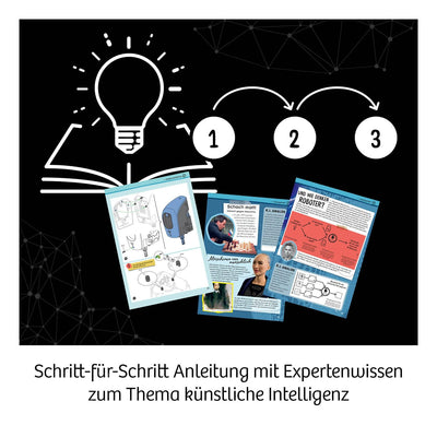 KOSMOS 620899 Miika K.I. Roboter, künstliche Intelligenz erleben und verstehen, trainiere ihn mit Gesten oder Stimme, innovativer Experimentierkasten für Kinder ab 10 Jahre, Roboter-Spielzeug