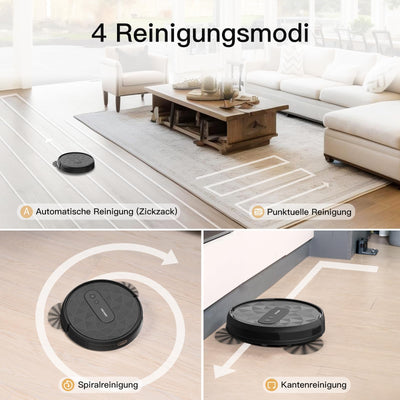AIRROBO P20 Saugroboter, Roboter Staubsauger mit 2800Pa Saugkraft, Selbstaufladend, WLAN, 120 Minuten Laufzeit, Roboterstaubsauger für Teppiche, Tierhaare, Hartböden