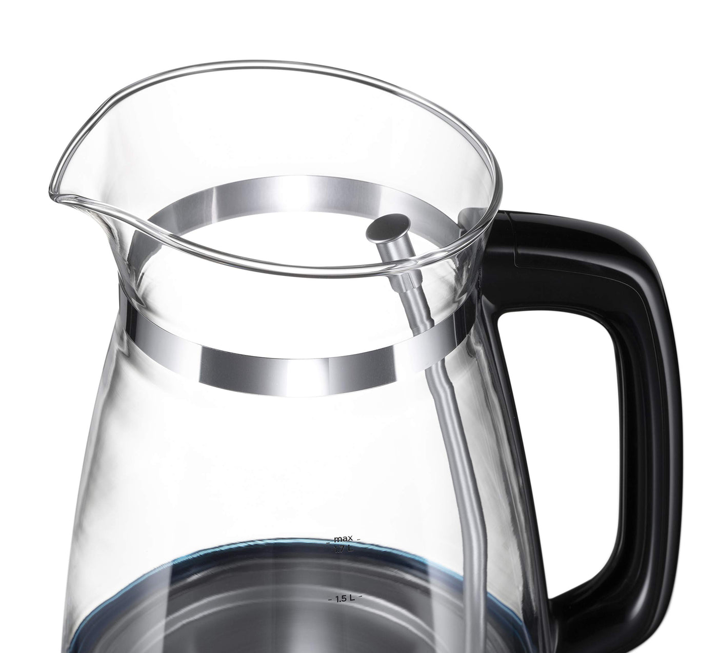 Russell Hobbs Wasserkocher [1,7l, 2400W, optimierte Design-Ausgusstülle aus Glas, LED-Beleuchtung] Classic Design (Schnellkochfunktion, abnehmbarer Deckel, Kalkfilter,Boden aus Edelstahl)26080-70