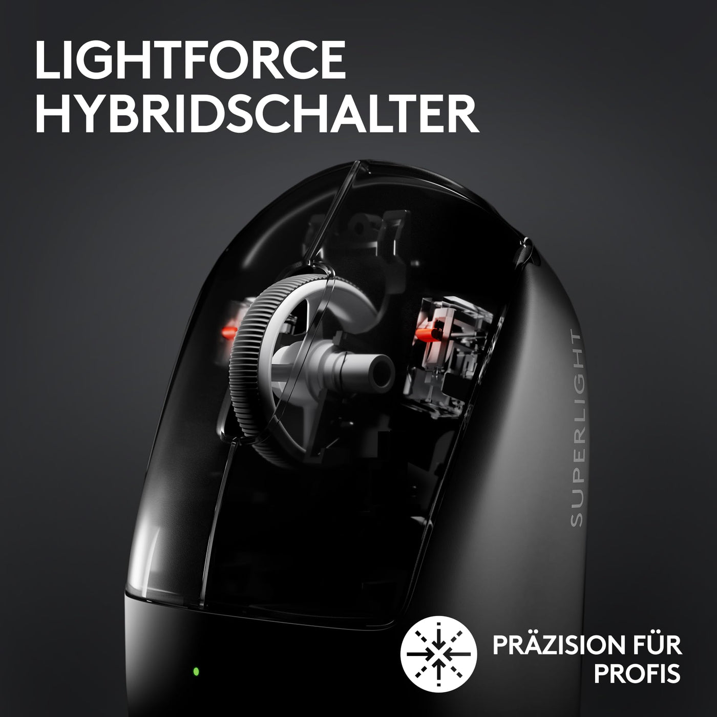 Logitech G PRO X SUPERLIGHT 2 LIGHTSPEED Kabellose Gaming-Maus, Lightweight, 60g, 8K-Abrufrate, LIGHTFORCE Hybrid-Schalter, HERO 2 Sensor, 44K DPI, 5 programmierbare Tasten, USB-C, PC/Mac - Weiß