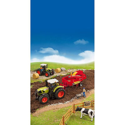 bruder 02130 - Grimme SE 75-30 Kartoffelvollernter mit 80 Kartoffelimitaten - 1:16 Erntemaschine Anhänger Traktor Kartoffelernter