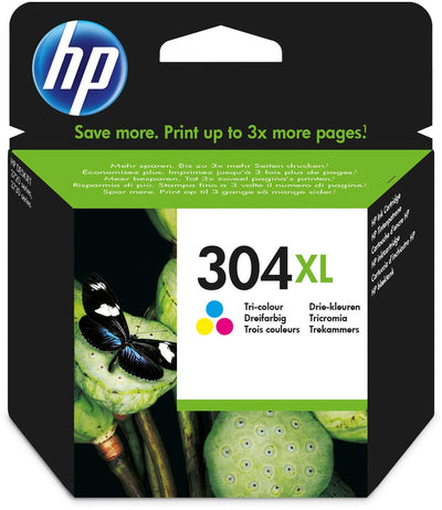 HP 304XL (N9K07AE) Original Druckerpatrone Farbe mit hoher Reichweite für HP DeskJet 26xx, 37xx, HP ENVY 50xx