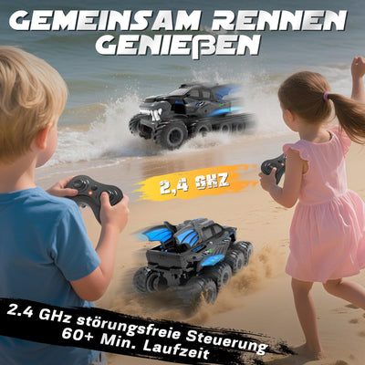 Nigecue 8WD Amphibienfahrzeug Ferngesteuertes Auto ab 3 4 5 6 7 8 9 10 Jahre, Wasserdichtes Amphibisches RC Auto mit Fernsteuerung, Spielzeug Geschenk für Kinder Jungen Mädchen