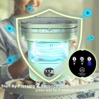 Mini Waschmaschine, 13L 2kg 2in 1 Camping Waschmaschine mit Schleuder, klein waschmaschine, Single Waschmaschine für Socken, Unterwäsche, Babykleidung, Reisen, Tourenwagen, Wohnheim, RV