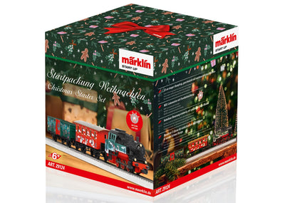 Märklin Start up 29124 - Startpackung Weihnachten mit Dampflok, Personenwagen und Güterwagen in weihnachtlicher Gestaltung, Spur H0, ab 6 Jahren - ideal für den Einstieg in die Modellbahnwelt