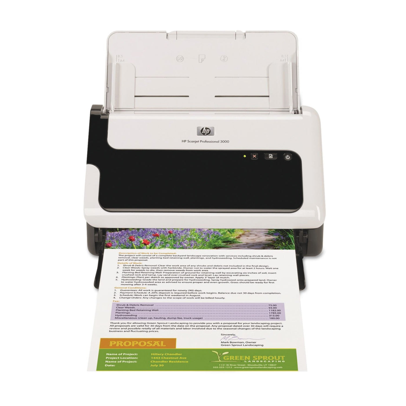 HP Scanjet Professional 3000 s2 Dokumenten-Einzugsscanner (600 x 600 dpi, Duplex, USB, 1.000 S. empfohlene Tagesleistung) L2737A