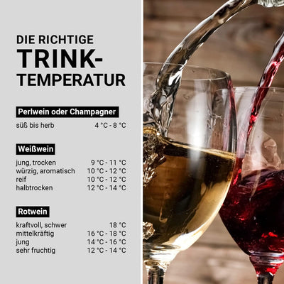 N8WERK Weinkühlschrank für bis zu 15 Flaschen Wein | Leise Kompressortechnologie, freistehend, Temperaturbereich 4 °C - 18 °C, Thermoverglasung | LC-Display, LED-Beleuchtung