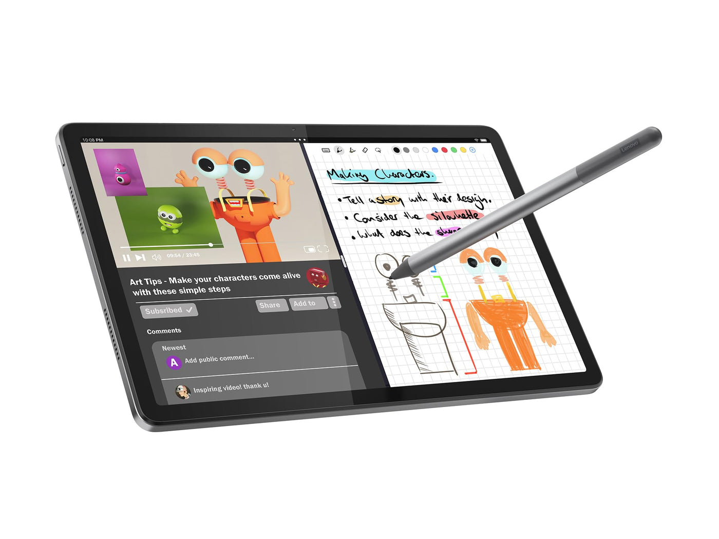 Lenovo Tab M11 Tablet | 11'' WUXGA Touch Display | MediaTek Helio G88 | 8GB RAM | 128GB SSD | Wi-Fi | Android 14 | grau | inkl Tab Pen