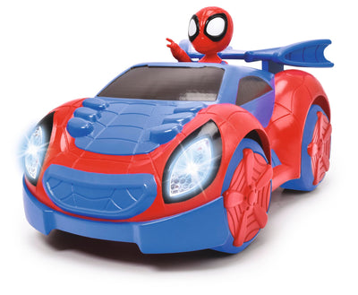 Jada Toys Spidey RC Web Racer (27 cm) - ferngesteuertes Auto mit Licht zu Marvel Spidey und Seine Super-Freunde, Spielzeug-Auto mit Fernbedienung für Kinder ab 3 Jahre, max. 9 km/h
