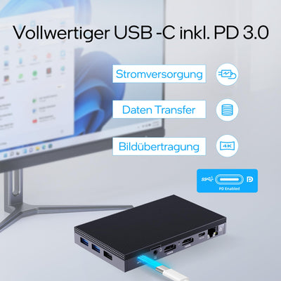 Orbsmart AW-15L Mini-PC Win11 Pro Desktop-PC | Computer | Micro-PC | lüfterlos | stromsparend (Intel N100 CPU, 16GB RAM, 512GB eMMC, USB-C, WiFi 6)