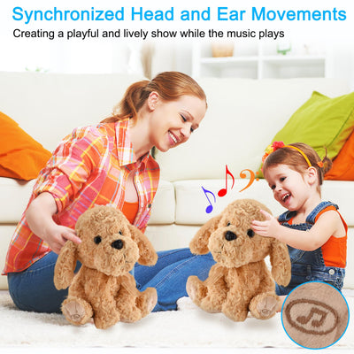 Interaktives singendes Plüschtier Hund, Nimmt auf und wiederholt, was du sagst, 8 Lieder, Kopf- und Ohrenbewegungen, Geburtstag für Kleinkinder von 3, 4, 5 und 6 Jahren (Goldendoodle-Spielzeug)