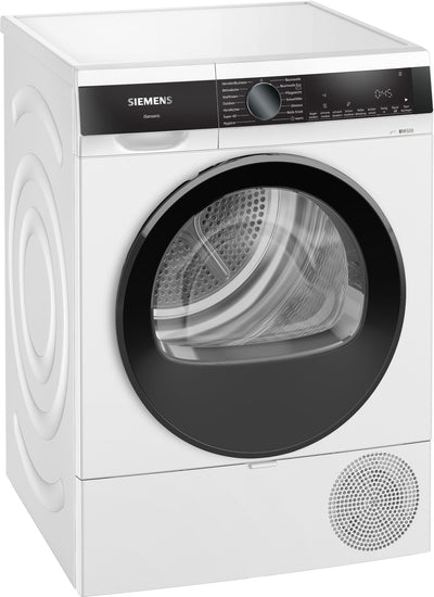 Siemens WQ33G2D40, iQ500 Wärmepumpentrockner für 1-8 kg Wäsche, Schnellprogramm für kleine Ladungen, Schonende Trocknung mit autoDry, softDry Schontrommel, Outdoor-Programm, LED-Display, Weiß