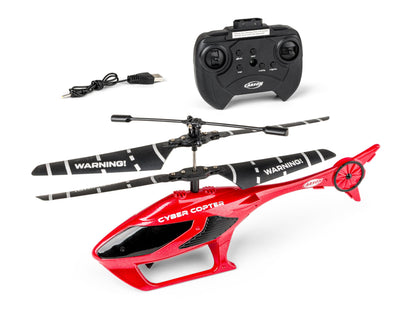Carson Cyber Copter IR 2Ch RTF rot - Helikopter, Hubschrauber, für Einsteiger, RC Heli, ferngesteuertes Spielzeug, Remote Controled