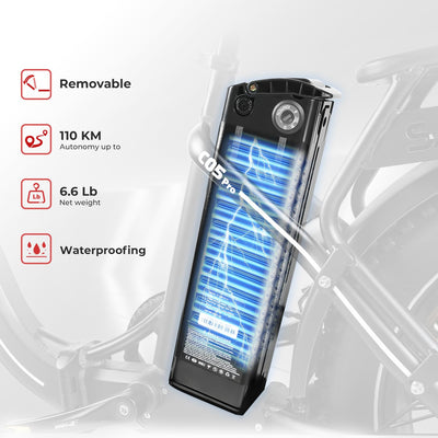 SAMEBIKE E Bike Herren mit 48V 13Ah Batterie, 20 * 4.0 Zoll, 7-Gang Getriebe mit LCD-Display, 250W Motor & 25km/h, Reichweite bis zu 120km