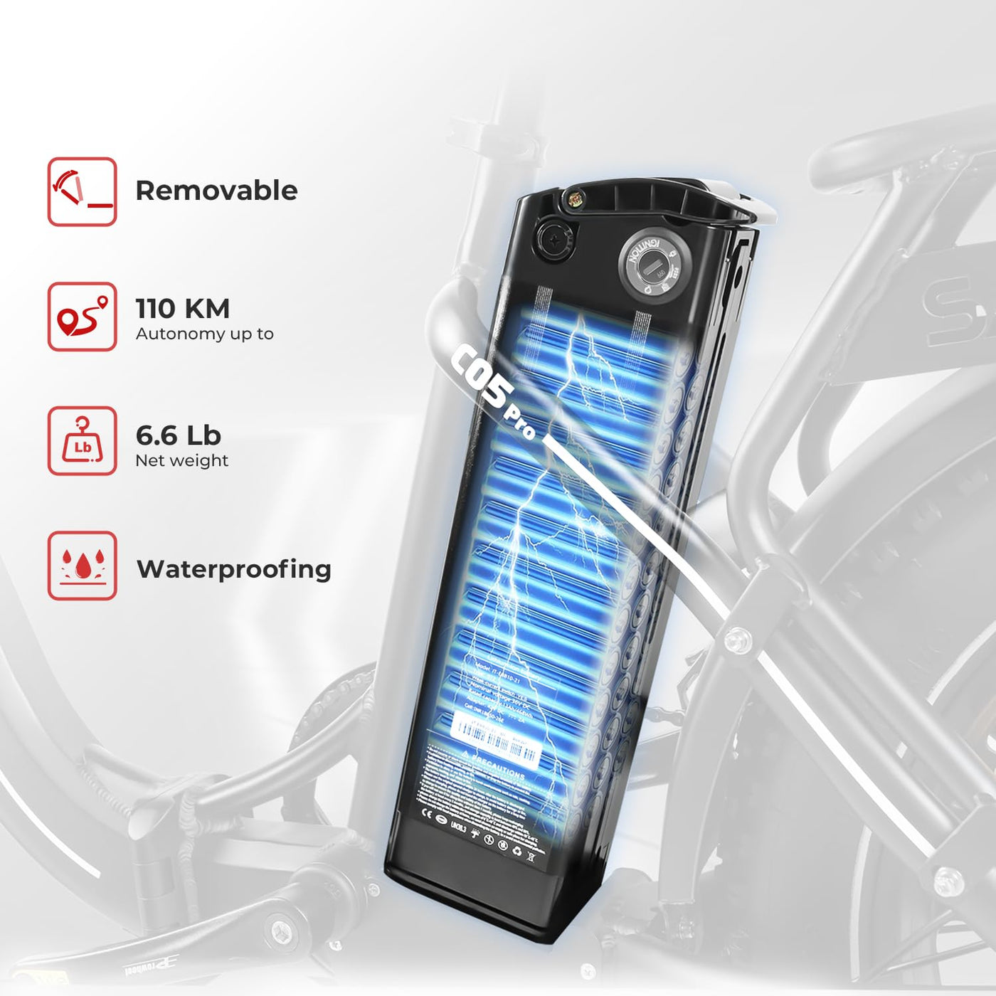 SAMEBIKE E-Bike Klapprad Elektrofahrrad mit 20 Zoll Fat Tire, 13Ah Lithium-Akku für Lange Reichweite bis 120KM, 7-Gang-All-Terrain Ebike Herren für MTB, Strand & Schnee