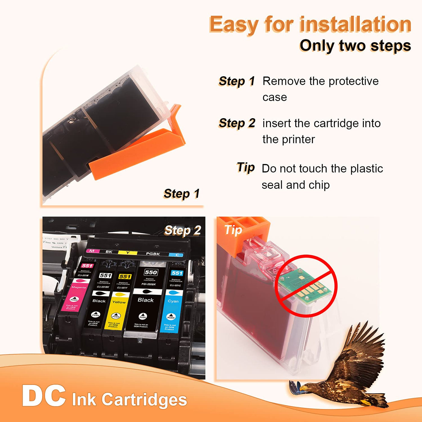 D&C 20x Druckerpatronen Kompatibel für Canon PGI-550 XL CLI-551 XL für Canon Pixma MG7100 MG7150 MG7550 MX925 iP7200 iP7250 MG5400 Series MG5450 MG5550 MG5650 MG5655 MX725 MX920 iP8750 iX6850 MG6350