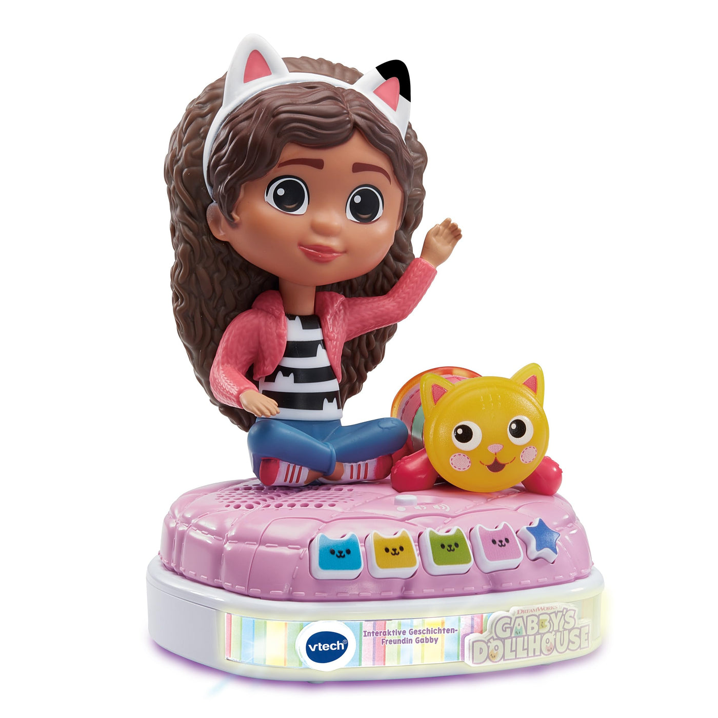 VTech Gabby's Dollhouse - Interaktive Geschichten-Freundin Gabby – Spannende Geschichten mit den Originalstimmen von Gabby und Kuschelkatze – Für Kinder von 3-6 Jahren