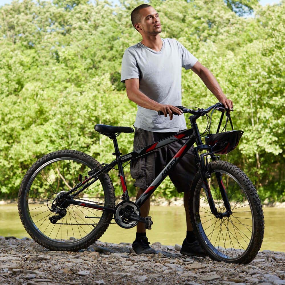 Huffy Herren 27.5" Tekton Hardtail Mountainbike, 27,5 Zoll, Schwarz