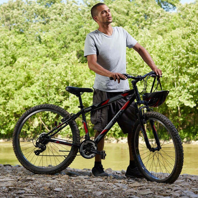 Huffy Herren 27.5" Tekton Hardtail Mountainbike, 27,5 Zoll, Schwarz