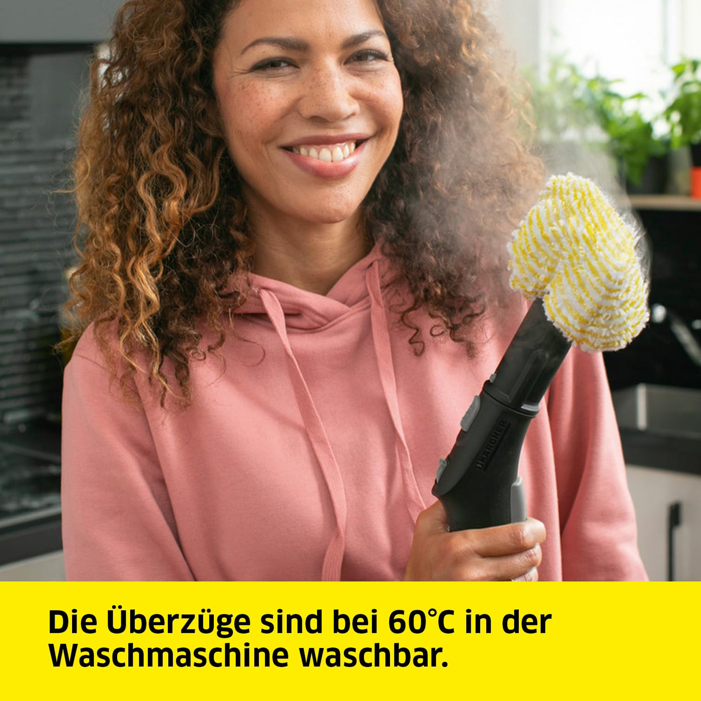 Kärcher Original Handdüse Überzugsset kompatibel mit Dampfreiniger Kärcher SC - Für Bad und Küche, geeignet für jede Art von Oberfläche, maschinenwaschbar, bunt, 2 Stück, Gelb