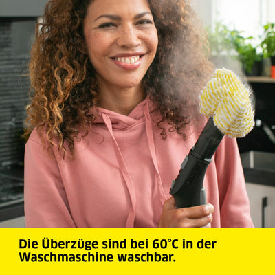 Kärcher Original Handdüse Überzugsset kompatibel mit Dampfreiniger Kärcher SC - Für Bad und Küche, geeignet für jede Art von Oberfläche, maschinenwaschbar, bunt, 2 Stück, Gelb