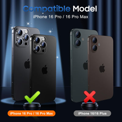 UniqueMe für iPhone 16 Pro/iPhone 16 Pro Max Kameraschutz - [Kratzfest, Stabil], Ultra-Klar 9H Härte Kameraschutz für iPhone 16 Pro Max/iPhone 16 Pro Kameraschutz 3 Stück