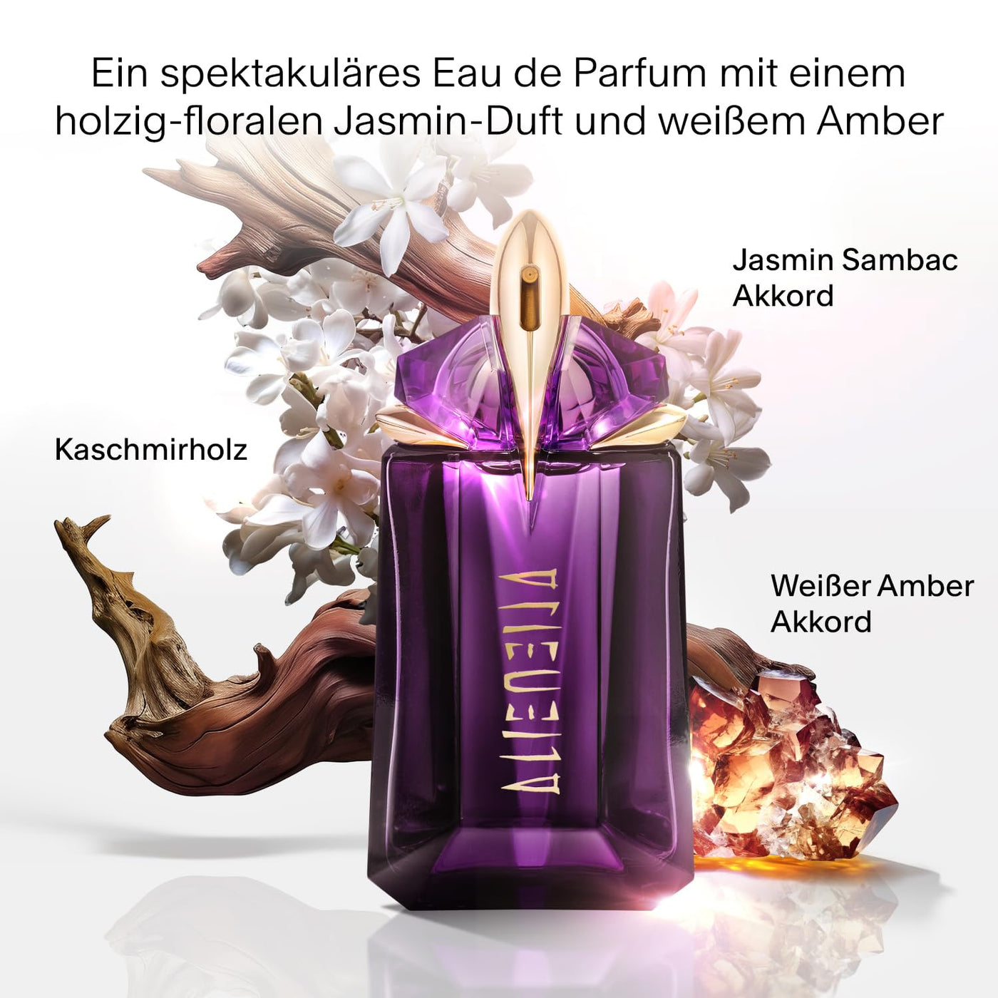 MUGLER Alien Eau de Parfum, Damen-Parfum, Amberartig, holzig und blumig, Außergewöhnlicher Duft, Nachfüllbar, 90 ml