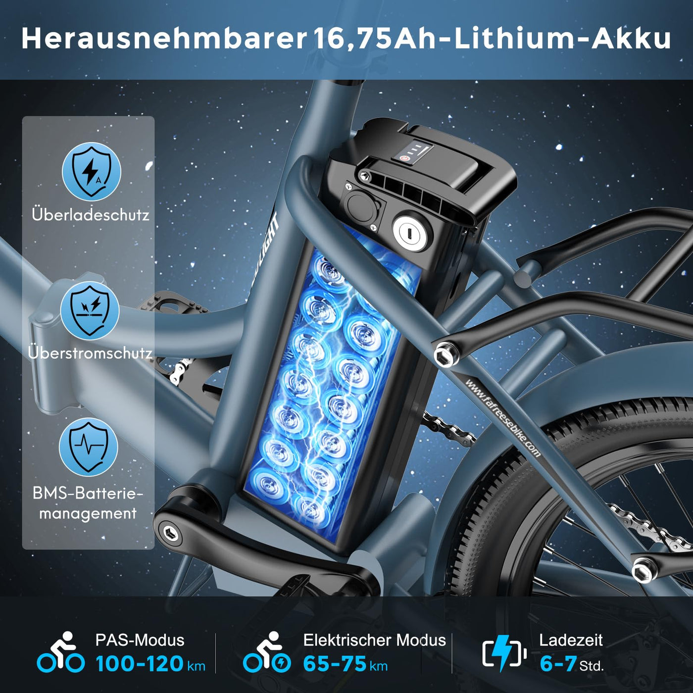 Fafrees F20 Lite, Klapprad e-Bike 20 Zoll, Elektrofahrrad 36V 16.75Ah, City EBike Herren Damen 250W 25km/h, e-Bike klapprad Reichweite bis zu 65-130 km E-Fahrrad, Schwarz
