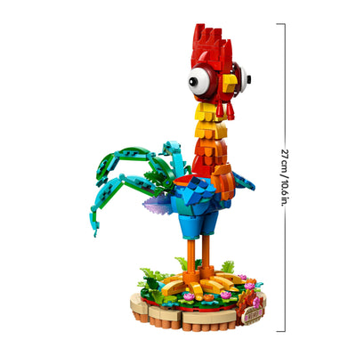 LEGO ǀ Disney Vaiana 2: Heihei Spielzeug - Tierfigur zum Spielen & Ausstellen mit drehbarem Kopf, beweglichen Flügeln & Schwanzfedern sowie Ständer – Geschenk für Mädchen ab 9 Jahren – 43272